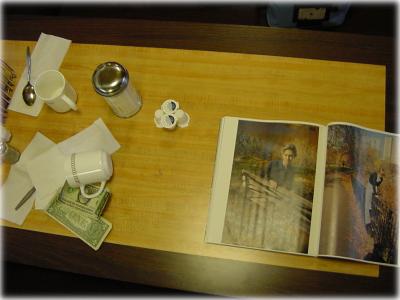 a waffle house table.